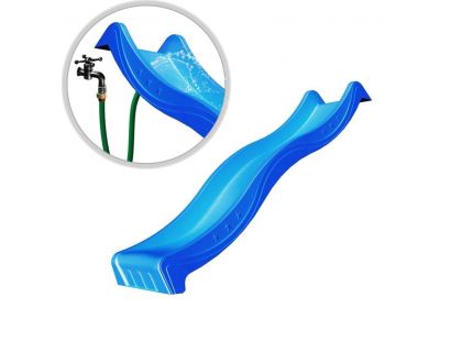 Jungle Gym Modrá skluzavka 265 cm s přípojkou pro hadici