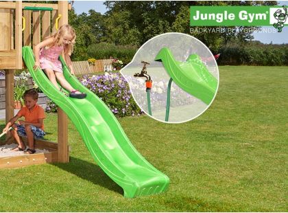 Jungle Gym Zelená skluzavka 265 cm s přípojkou pro hadici