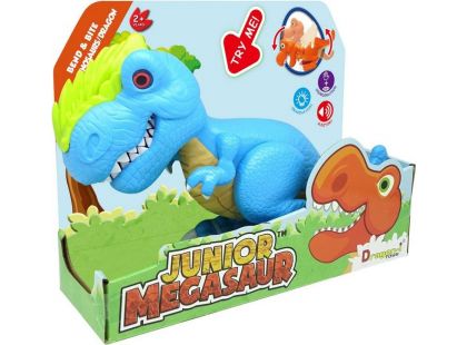 ADC Black Fire Junior Megasaur ohebný a kousací T-Rex -modrý