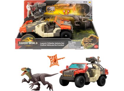 Jurassic World Super auto s řidičem a dinosaurem