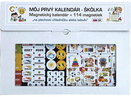 Kalendár magnetický - Škôlka 114 ks magnetiek v kartóne SK verzia