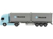 Kamion s kontejnery plast 33 cm na setrvačník na baterie se světlem se zvukem v krabici 37 x 15 x 8 cm