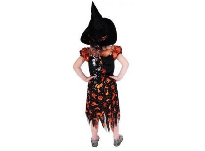 Rappa Karnevalový kostým čarodějnice halloween s kloboukem vel. M