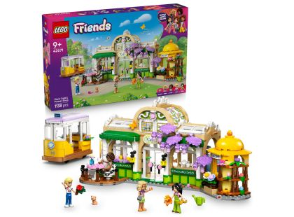 LEGO® Friends 42671 Kavárna plná rostlin a květinářství