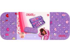 Kazeta fialová s líčením v kovové krabičce rozkládací Creat it!
