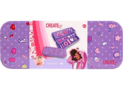 Kazeta růžová s líčením v kovové krabičce rozkládací Creat it!