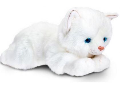 Keel Ležící kočička 25 cm bílá
