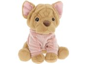 KEEL TOYS Keeleco Štěně v mikině 18 cm hnědý
