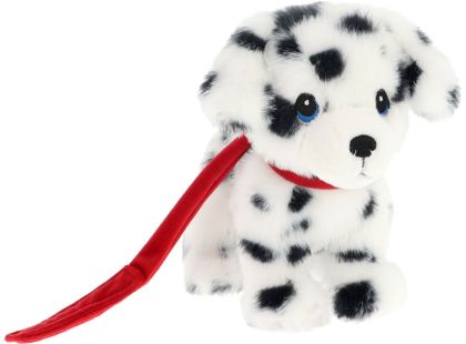 Keeleco Štěně Love na vodítku 14 cm puntíkaté