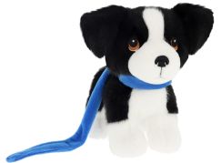 Keeleco Štěně Love na vodítku 14 cm bílo-černé