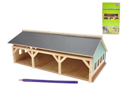 Kids GLOBE Farma dřevěná pro traktory 17x30x12 cm