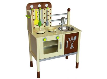 KidsHome Dřevěná kuchyňka s příslušenstvím 79cm - Poškozený obal