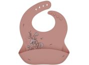 KikkaBoo Bryndák s kapsou Platinum Silicone Flora Blush