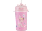 KikkaBoo Hrnek se silikonovým brčkem a popruhem 450ml Music Fest Pink