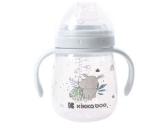 KikkaBoo Hrnek se silikonovým pítkem 240ml 6m+ Savanna Blue