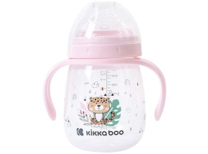 KikkaBoo Hrnek se silikonovým pítkem 240ml 6m+ Savanna Pink
