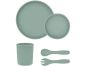 KikkaBoo Jídelní sada 5-dílná Platinum Silicone Sage 2