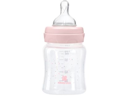 KikkaBoo Kojenecká láhev 120ml 0m+ Hippo Dreams Pink