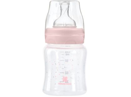 KikkaBoo Kojenecká láhev 120ml 0m+ Hippo Dreams Pink