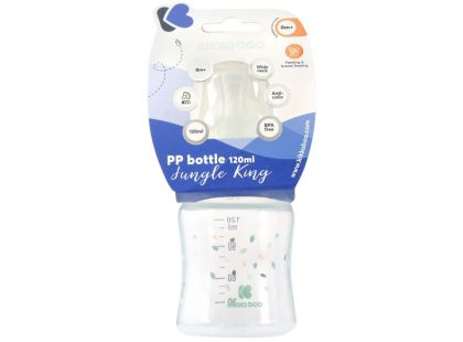 KikkaBoo Kojenecká láhev 120ml 0m+ Jungle King Mint