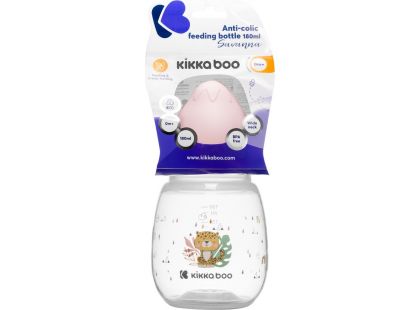 KikkaBoo Kojenecká láhev 180 ml 3m+ Savanna Pink