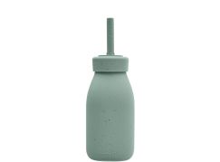 KikkaBoo Láhev s brčkem Platinum Silicone Sage