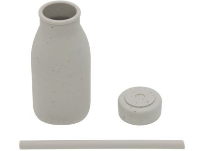 KikkaBoo Láhev s brčkem Platinum Silicone Sand
