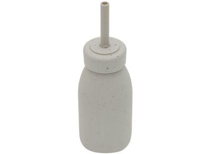 KikkaBoo Láhev s brčkem Platinum Silicone Sand