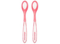KikkaBoo Lžičky s tepelným senzorem 2 ks Boo Pink