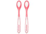 KikkaBoo Lžičky s tepelným senzorem 2 ks Boo Pink