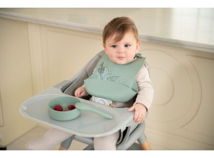 KikkaBoo Miska Platinum Silicone Sage