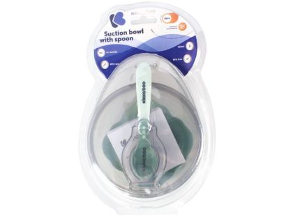 KikkaBoo Miska s přísavkou, víčkem a lžičkou Mint