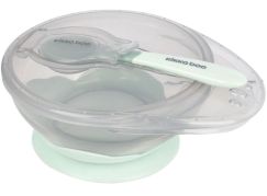 KikkaBoo Miska s přísavkou, víčkem a lžičkou Mint