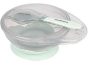 KikkaBoo Miska s přísavkou, víčkem a lžičkou Mint