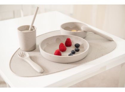 KikkaBoo Příbor 2-dílný Platinum Silicone Sand