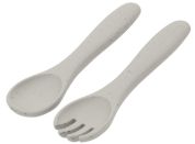 KikkaBoo Příbor 2-dílný Platinum Silicone Sand