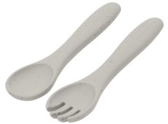 KikkaBoo Příbor 2-dílný Platinum Silicone Sand