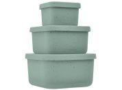 KikkaBoo Sada boxů na svačinu 3 ks Platinum Silicone Sage