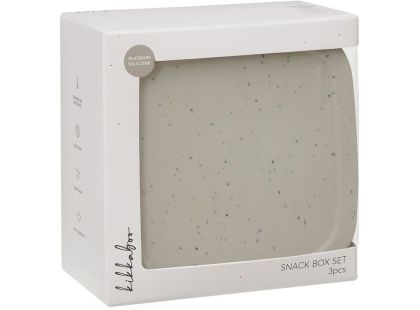 KikkaBoo Sada boxů na svačinu 3 ks Platinum Silicone Sand