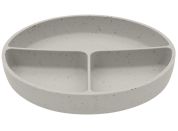 KikkaBoo Talíř dělený s přísavkou Platinum Silicone Sand