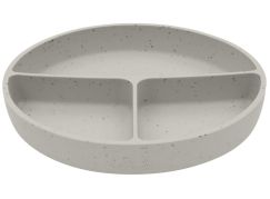 KikkaBoo Talíř dělený s přísavkou Platinum Silicone Sand