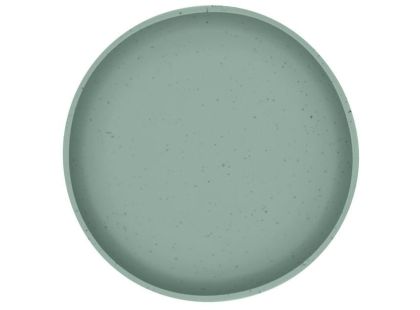 KikkaBoo Talíř Platinum Silicone Sage