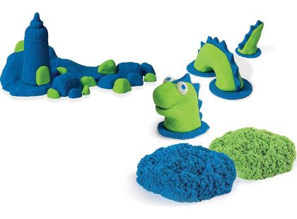 Kinetic Sand 2 barvy v balení - Modrá a zelená