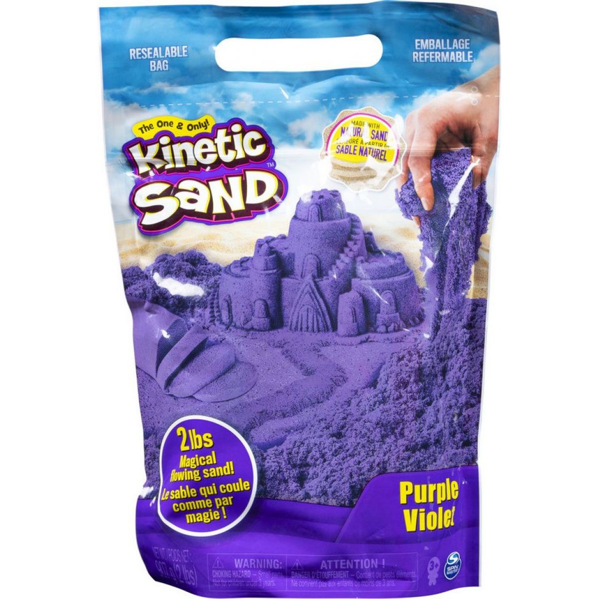 Kinetic Sand Balení barevných písků 0,9Kg fialový