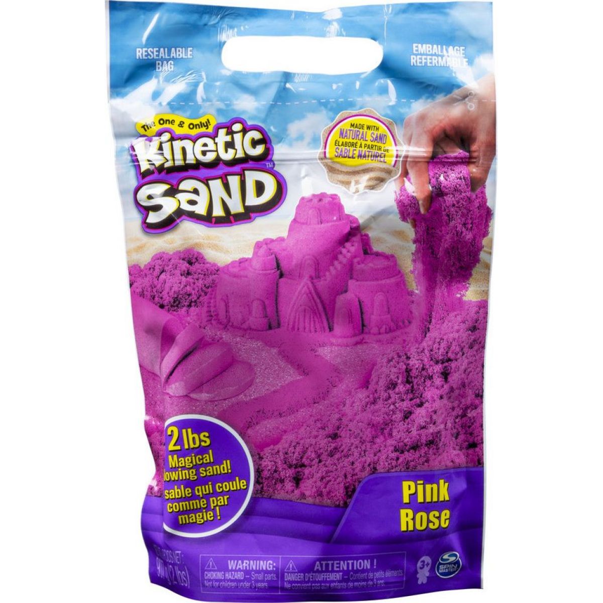 Kinetic Sand Balení barevných písků 0,9Kg růžový