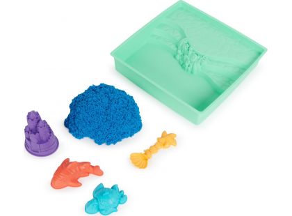 Kinetic Sand krabice tekutého písku s podložkou modrá