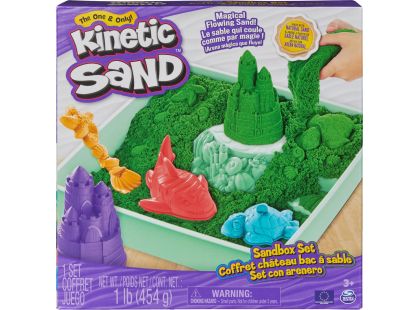 Kinetic Sand krabice tekutého písku s podložkou zelená