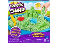 Kinetic Sand Písečný zámek s formičkami 454g zelený
