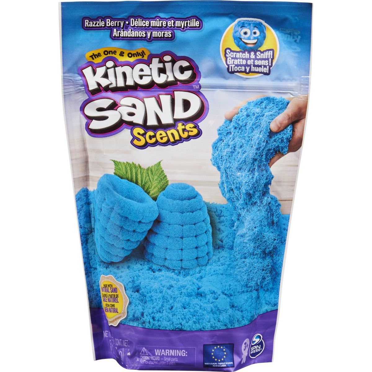 Kinetic Sand voňavý tekutý písek Ostružina s Malinou 227 g