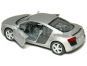 Kinsmart Auto Audi R8 na zpětné natažení 13cm - Stříbrná 2